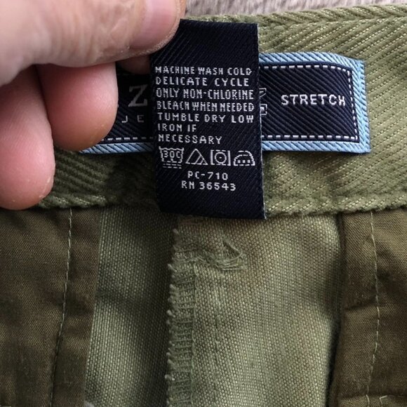 Izod Jeans Women Corduroy Pants Size 2 Stretch Straight Leg Green Casual Classic - Picture 8 of 11